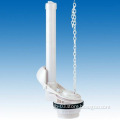 Toilet Plumbing flapper valve with adjustable over-flow tube